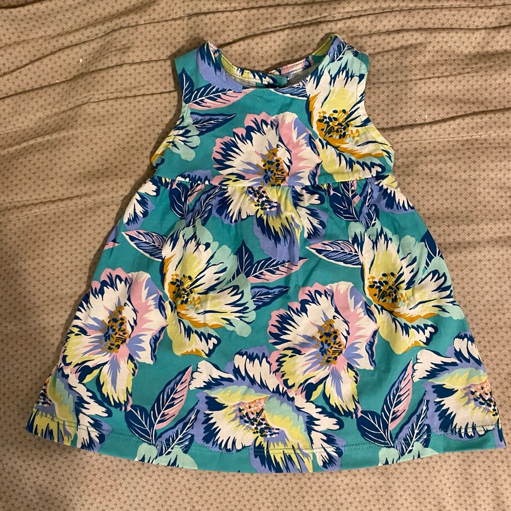 Floral Turquoise Baby Dress
